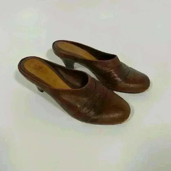 Nurture by Lamaze Fawn slip-on clog heel Brown Leather Women size 7 - Picture 2 of 7